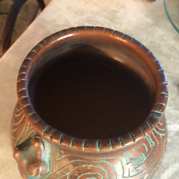 Accents Vintage Brazilian Pottery Red Clay Marivaldo Authentic